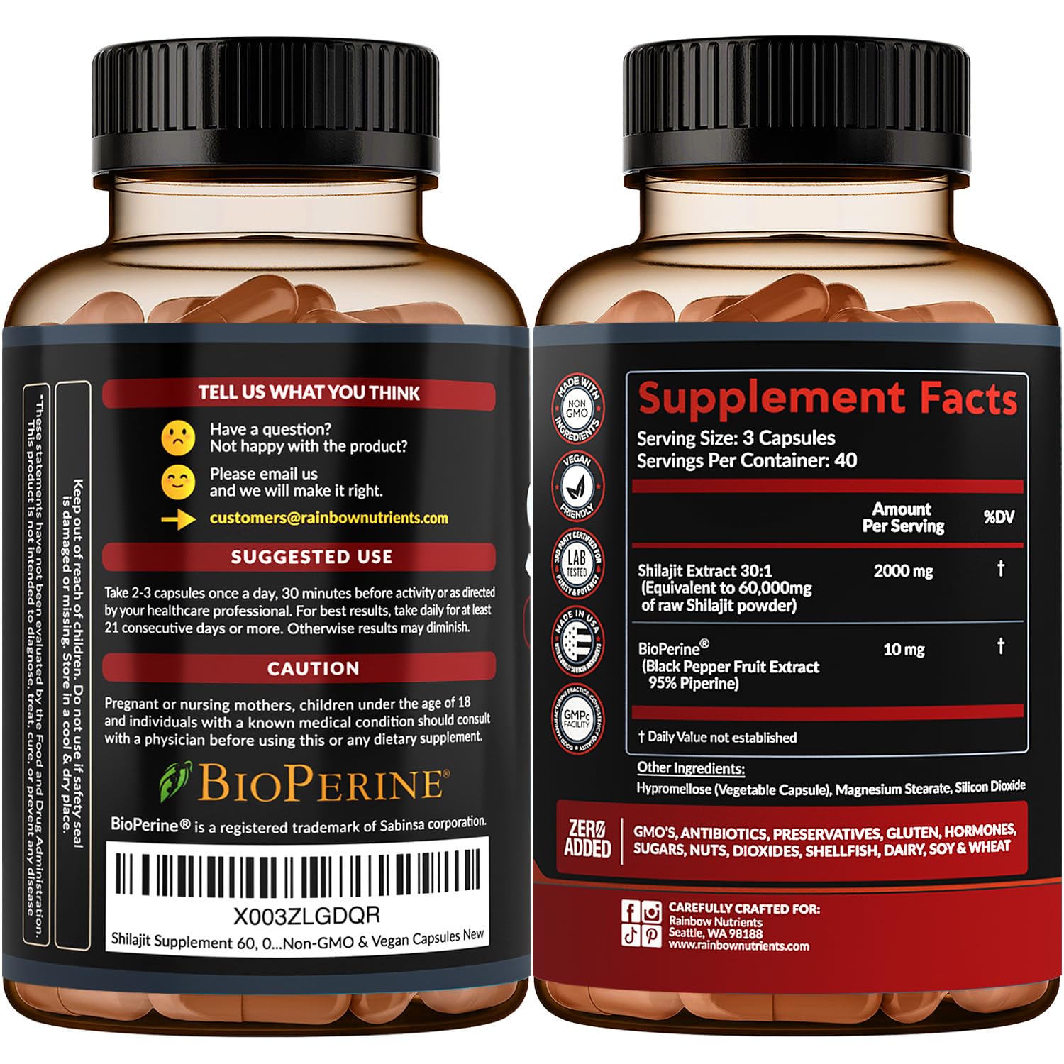 Rainbow Nutrients Shilajit Supplement 30:1 Extract in a lifestyle setting
