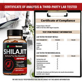 Rainbow Nutrients Shilajit Supplement 30:1 Extract packaging details