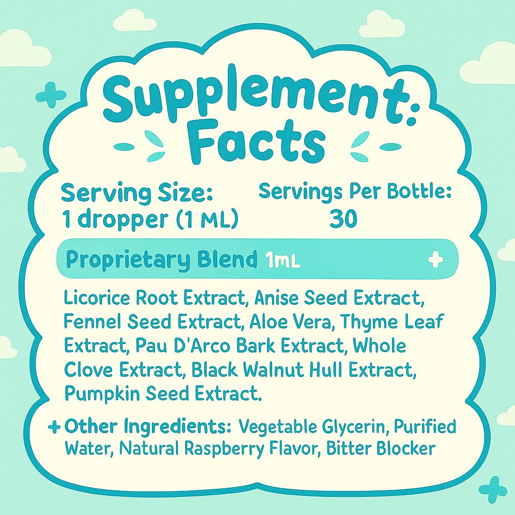 Raipult Herbal Blend Tincture raspberry flavour label