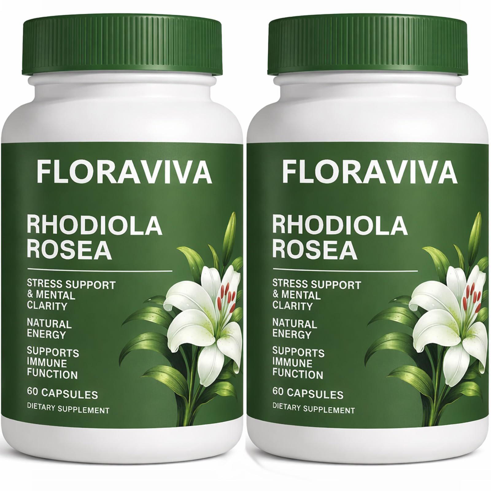 Raipult Rhodiola Rosea Capsules 500mg front view