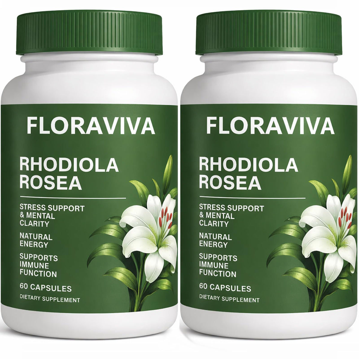 Raipult Rhodiola Rosea Capsules 500mg front view