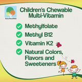Raise Them Well Multivitamins chewable tablets with citrus fruit background