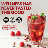 Rapid Fire Slim Tea Raspberry served cold with ice