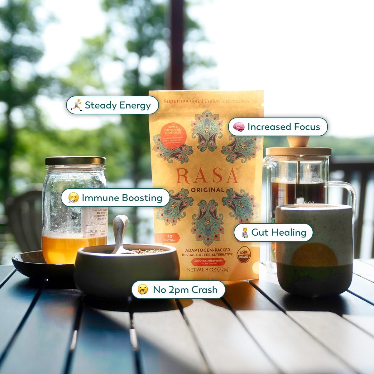 Rasa Koffee Herbal Coffee Replacement in a cup