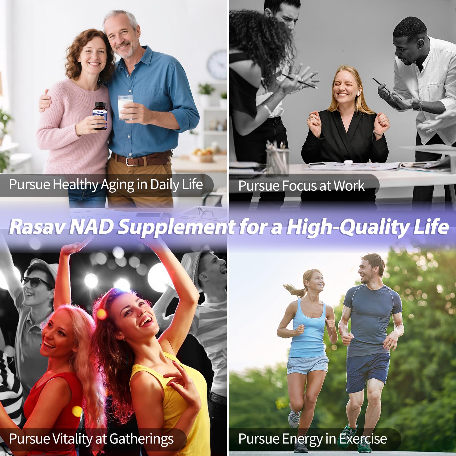 Rasav NAD Resveratrol Supplement 300mg capsules