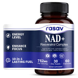 Rasav NAD Resveratrol Supplement 300mg front view