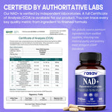 Rasav NAD Resveratrol Supplement 300mg with green tea extract