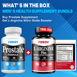 Rasav Saw Palmetto Prostate Support Supplement bottle with measuring spoon