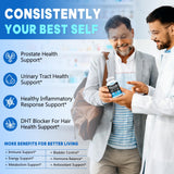 Rasav Saw Palmetto Prostate Support Supplement capsules close-up
