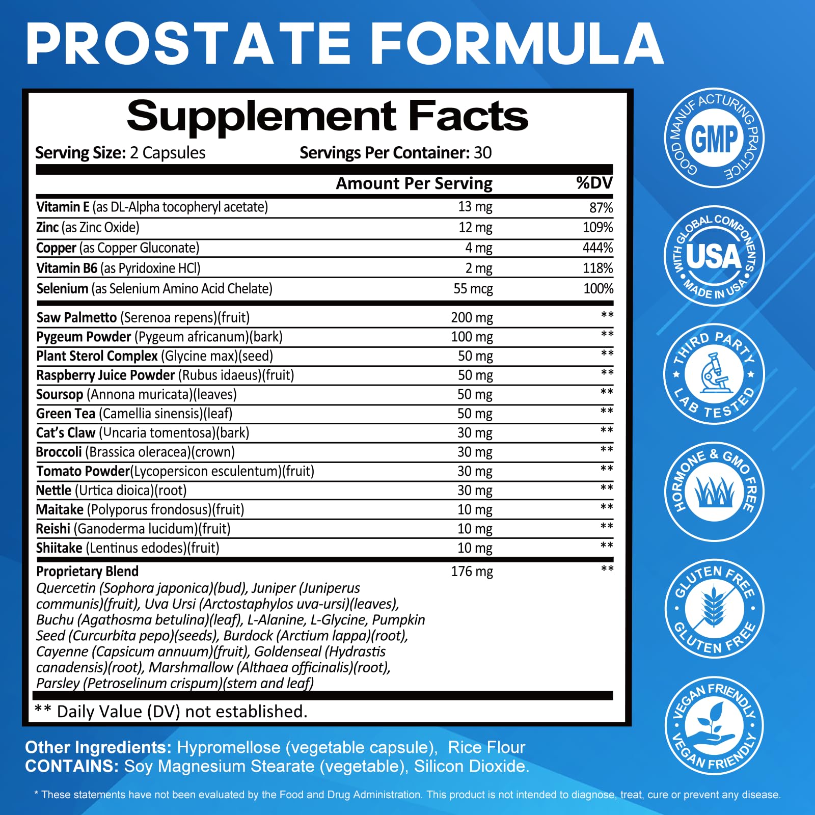 Rasav Saw Palmetto Prostate Support Supplement with herbs