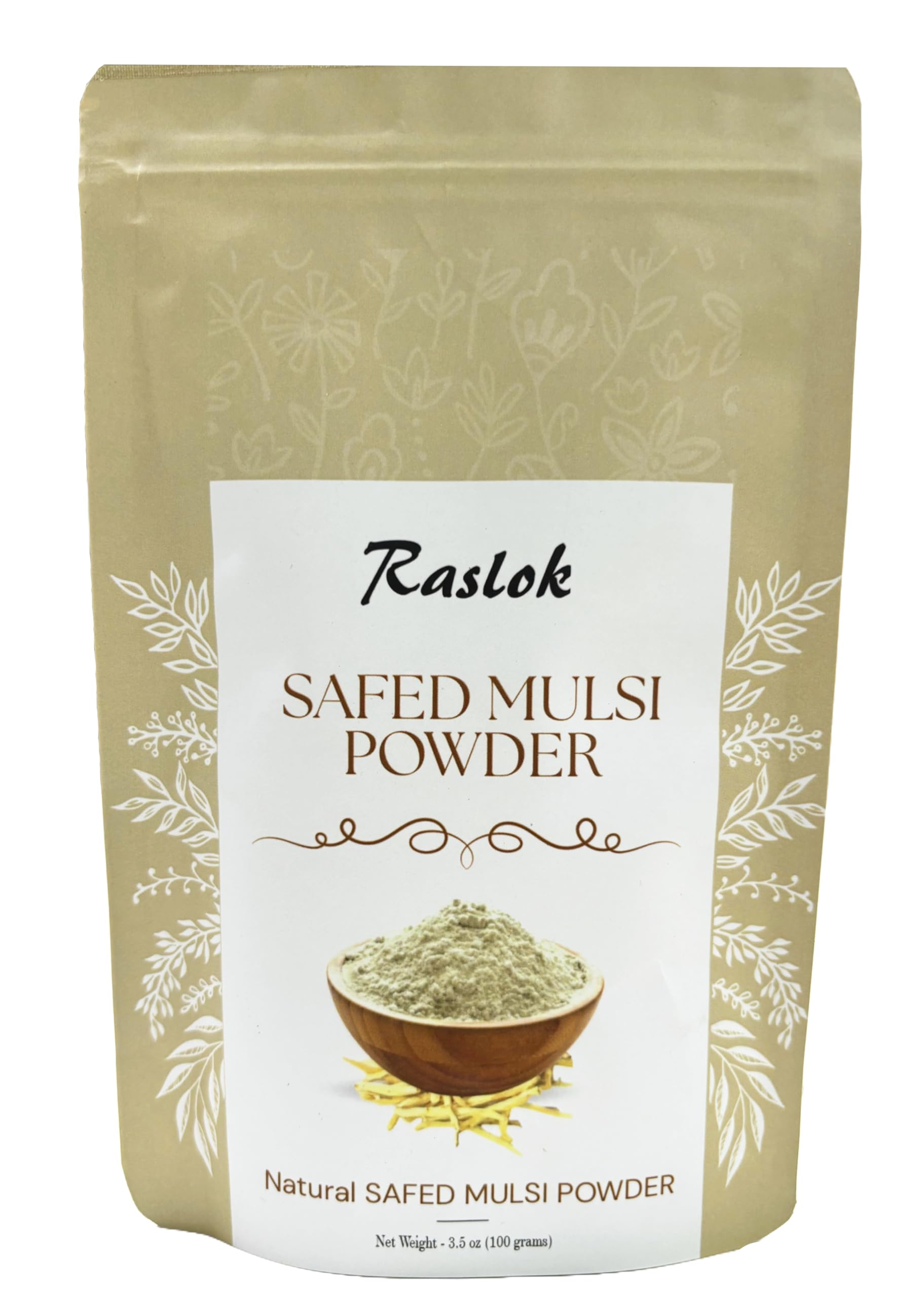 Raslok Pure Safed Musli Powder front view packaging