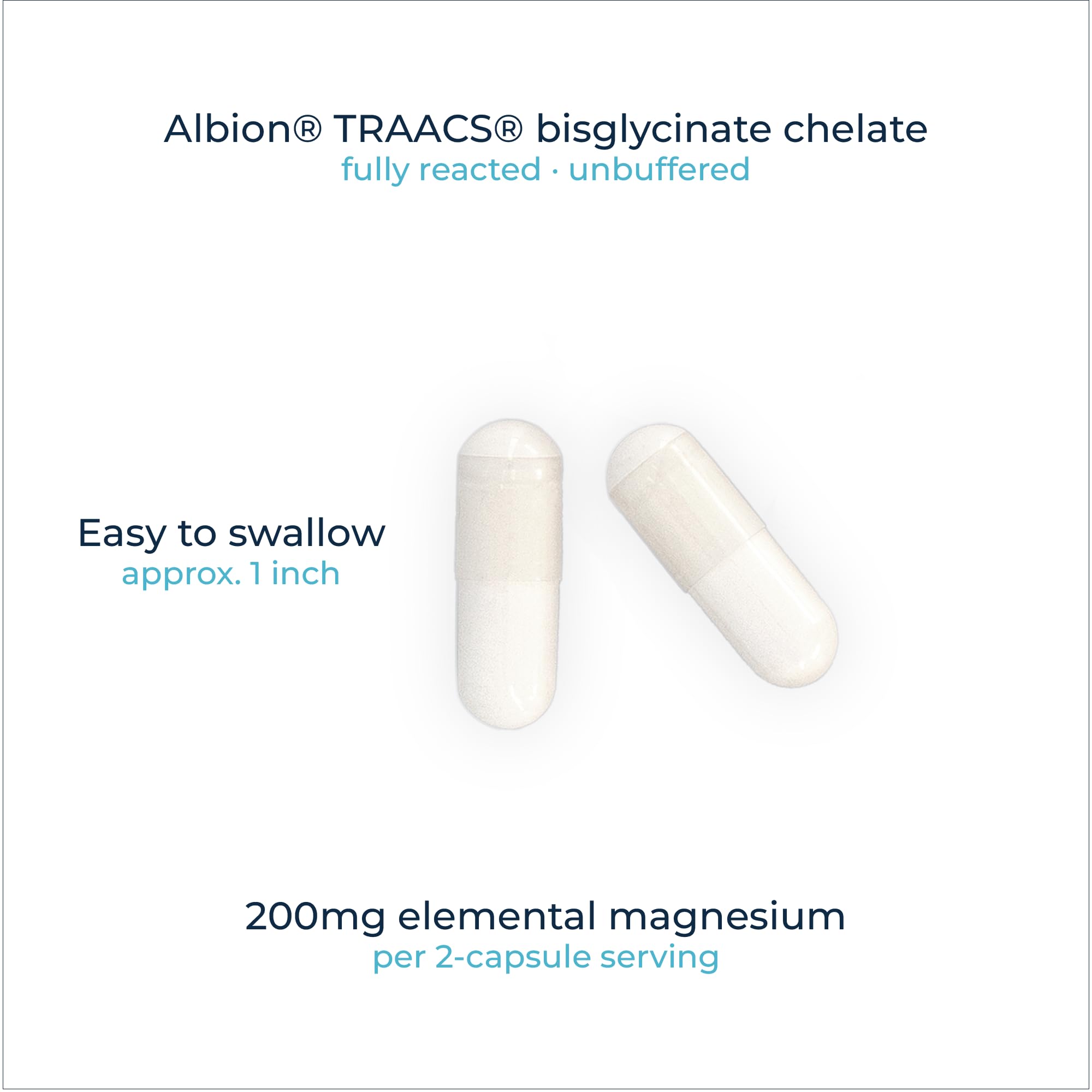 Rational Nutrition Magnesium Bisglycinate Chelate 200mg ingredients list