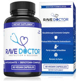 Rave Doctor 5-HTP Vegan Capsules front view with packaging