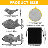 Ravionell Iron Fish and Bird set with cleaning sponge