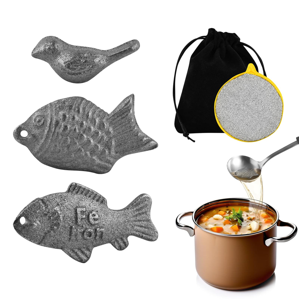 Ravionell Iron Fish front view with packaging
