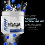 RAW Blue Raspberry Creatine Monohydrate 227g back view
