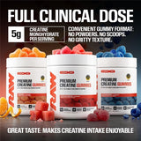 RAW Creatine Gummies opened package with gummies visible