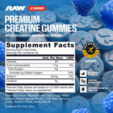 RAW Creatine Gummies side view showing texture