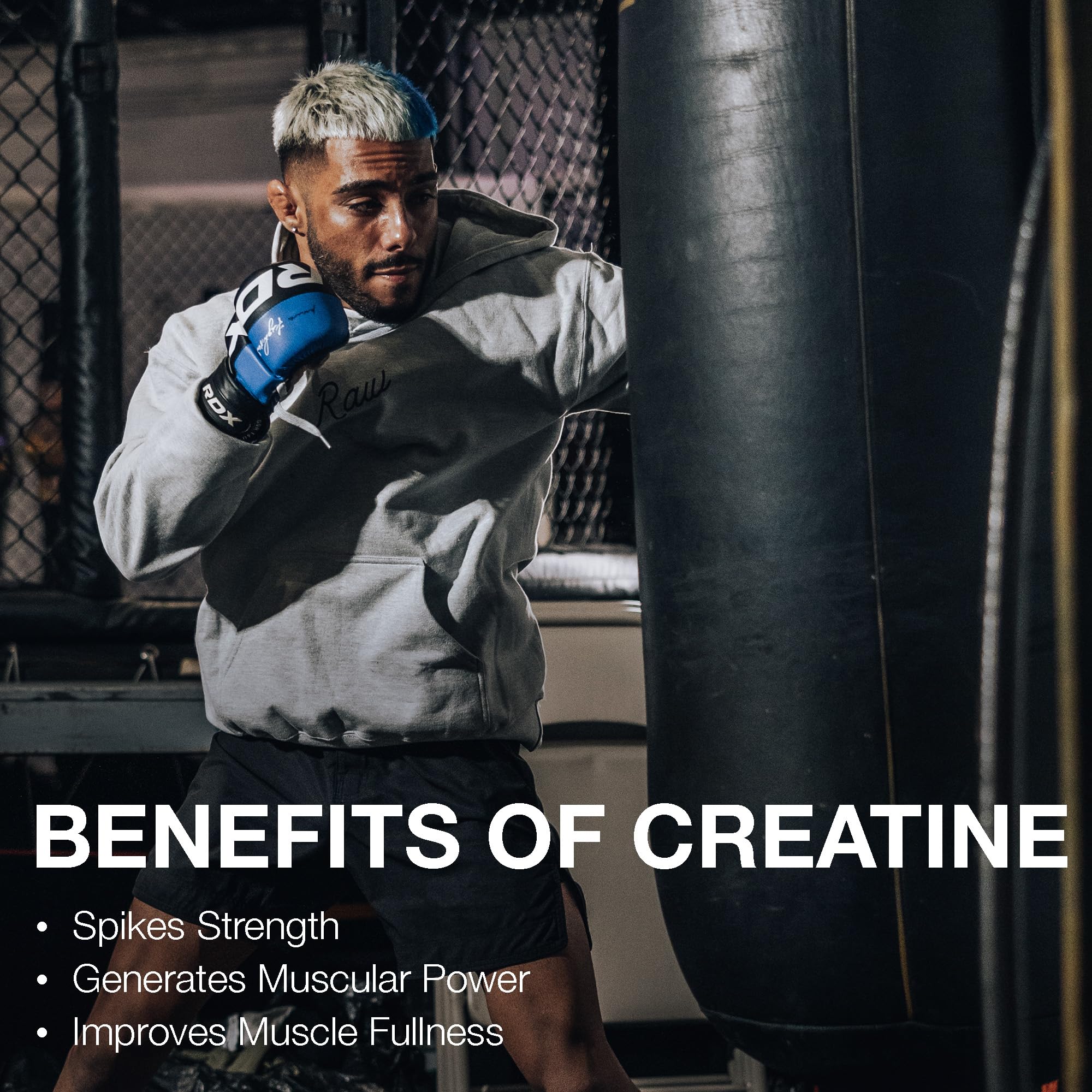 RAW Creatine Monohydrate 150g back view