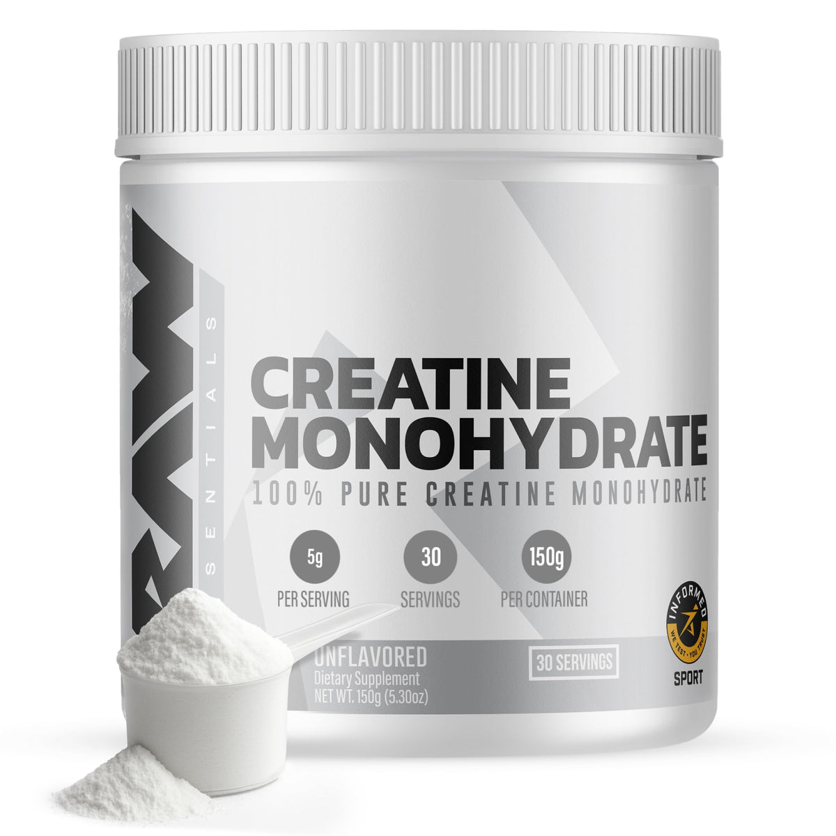 RAW Creatine Monohydrate 150g front view