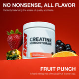 RAW Creatine Monohydrate Fruit Punch 227g packaging