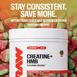RAW Creatine Plus Blue Raspberry product back view
