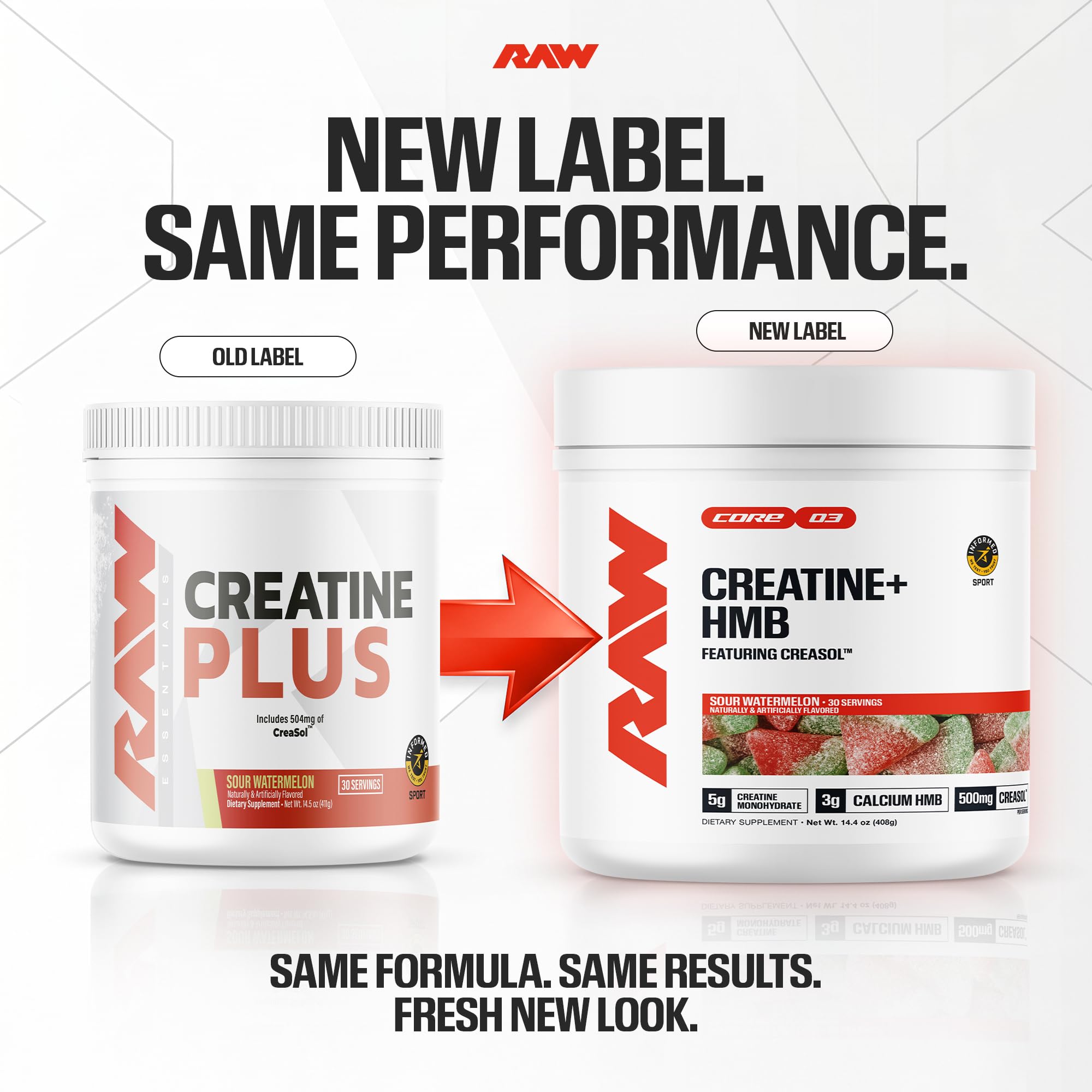 RAW Creatine Plus Sour Watermelon nutritional information