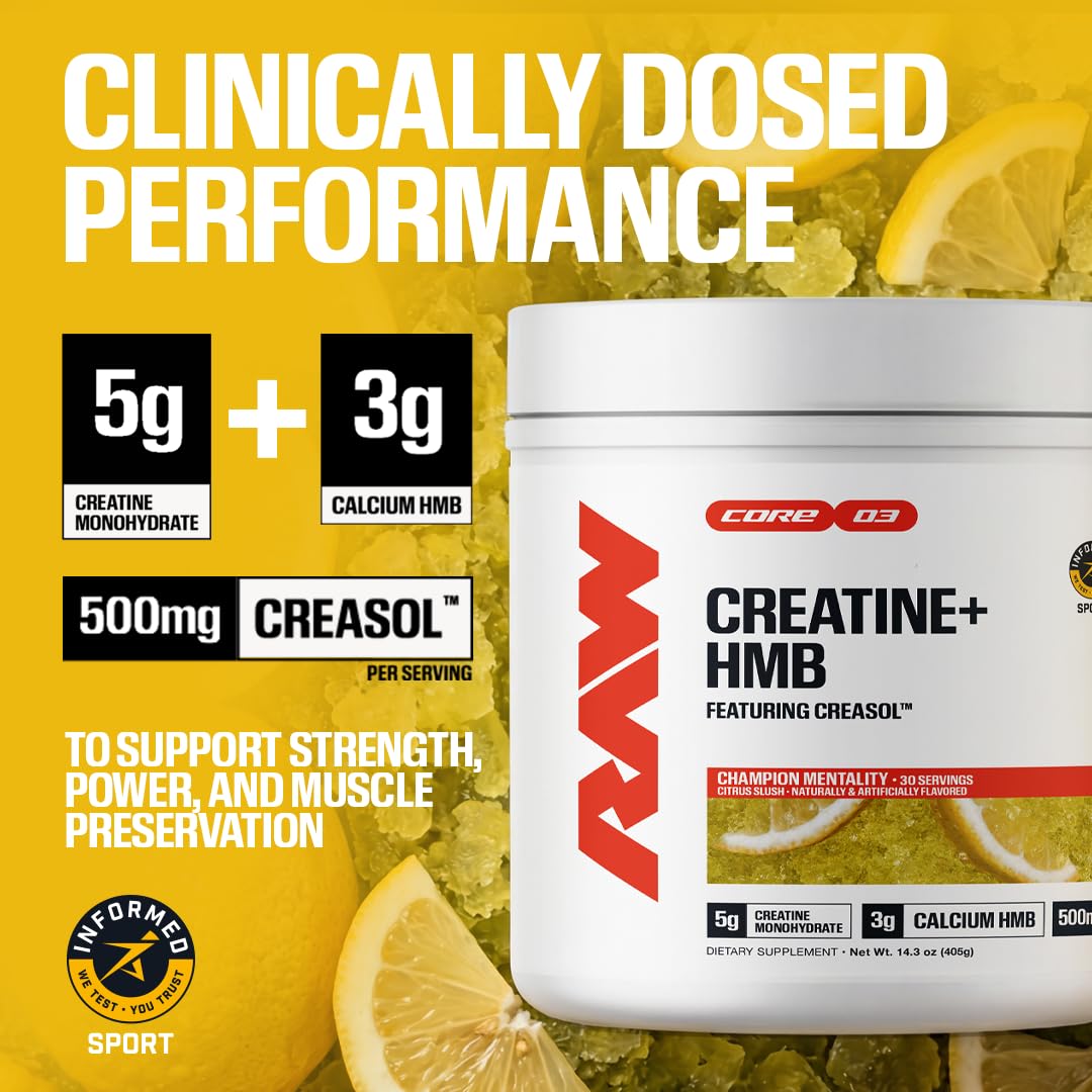 RAW Creatine Plus Sour Watermelon side view packaging