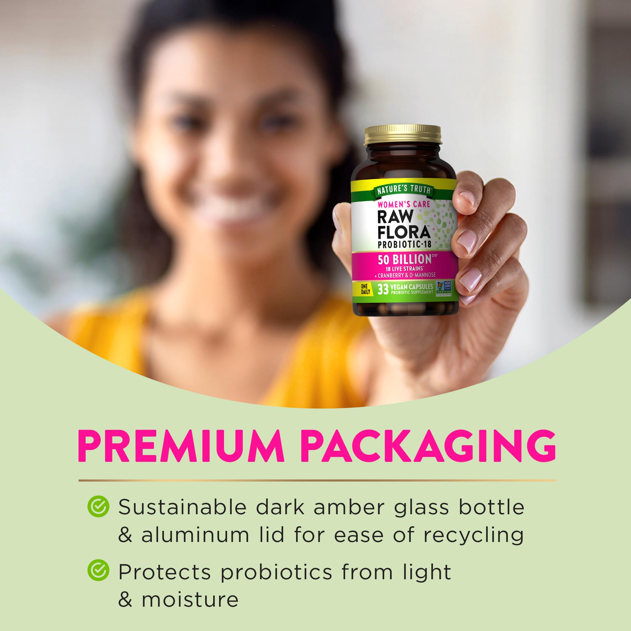 Raw Flora Women's Probiotic 50 Billion CFU capsule ingredients list