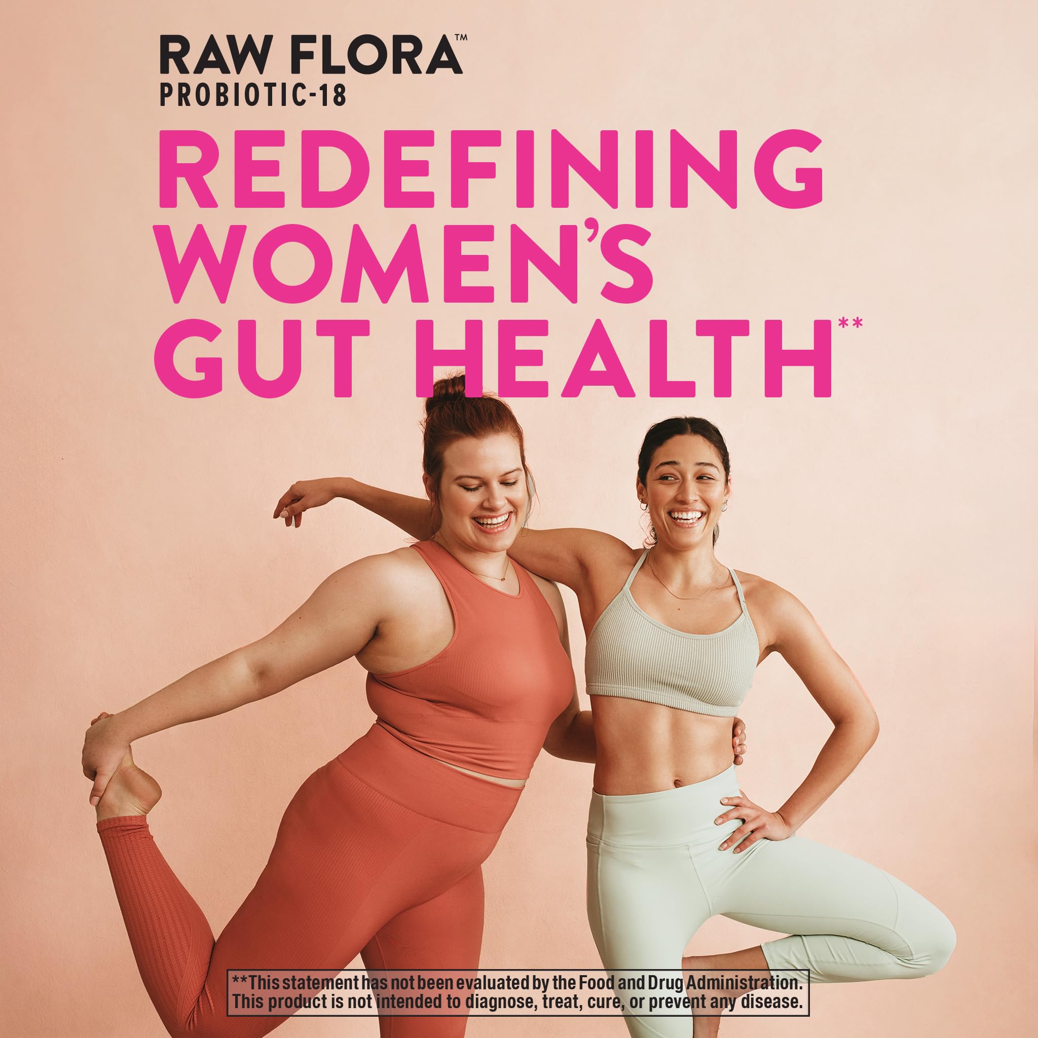 Raw Flora Women's Probiotic 50 Billion CFU capsule vegan label