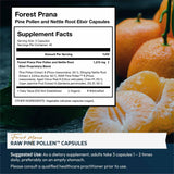 RAW Forest Foods Pine Pollen and Nettle Root Elixir Capsules side view