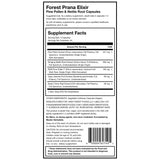 RAW Forest Foods Pine Pollen and Nettle Root Elixir Capsules with natural background