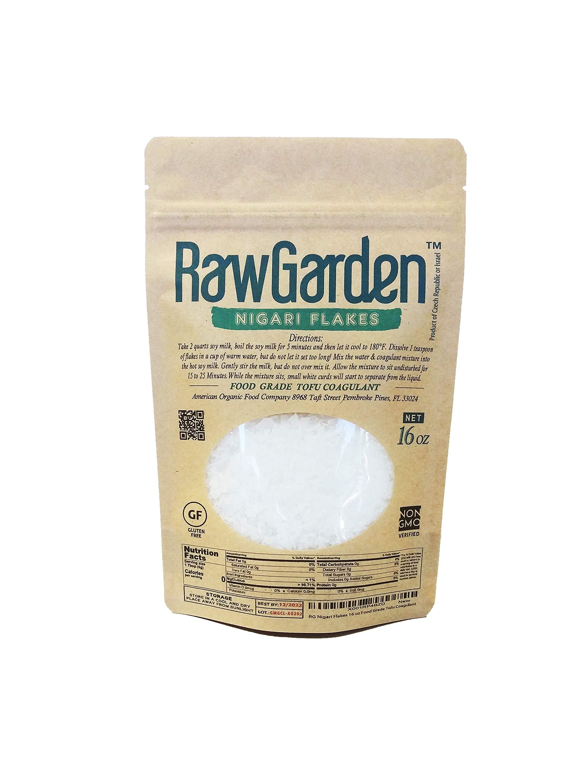 Raw Garden Magnesium Chloride Nigari Flakes 9g front view