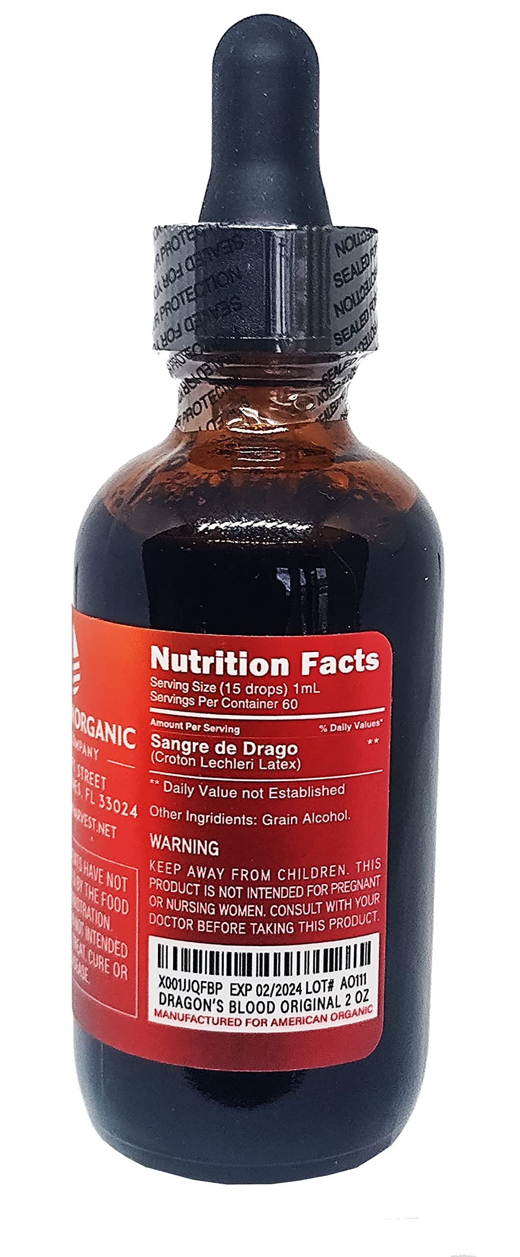 Raw Garden Sangre de Grado Herbal Supplement side view