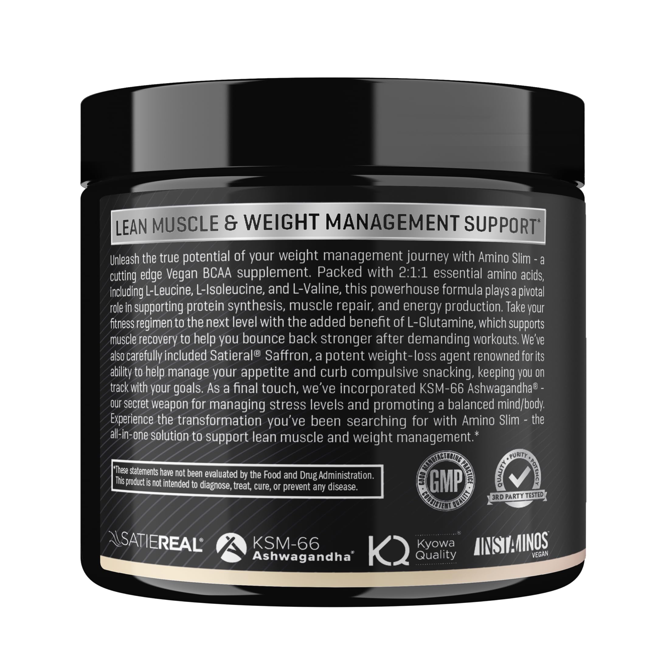 RAW Synergies Amino Slim nutritional information