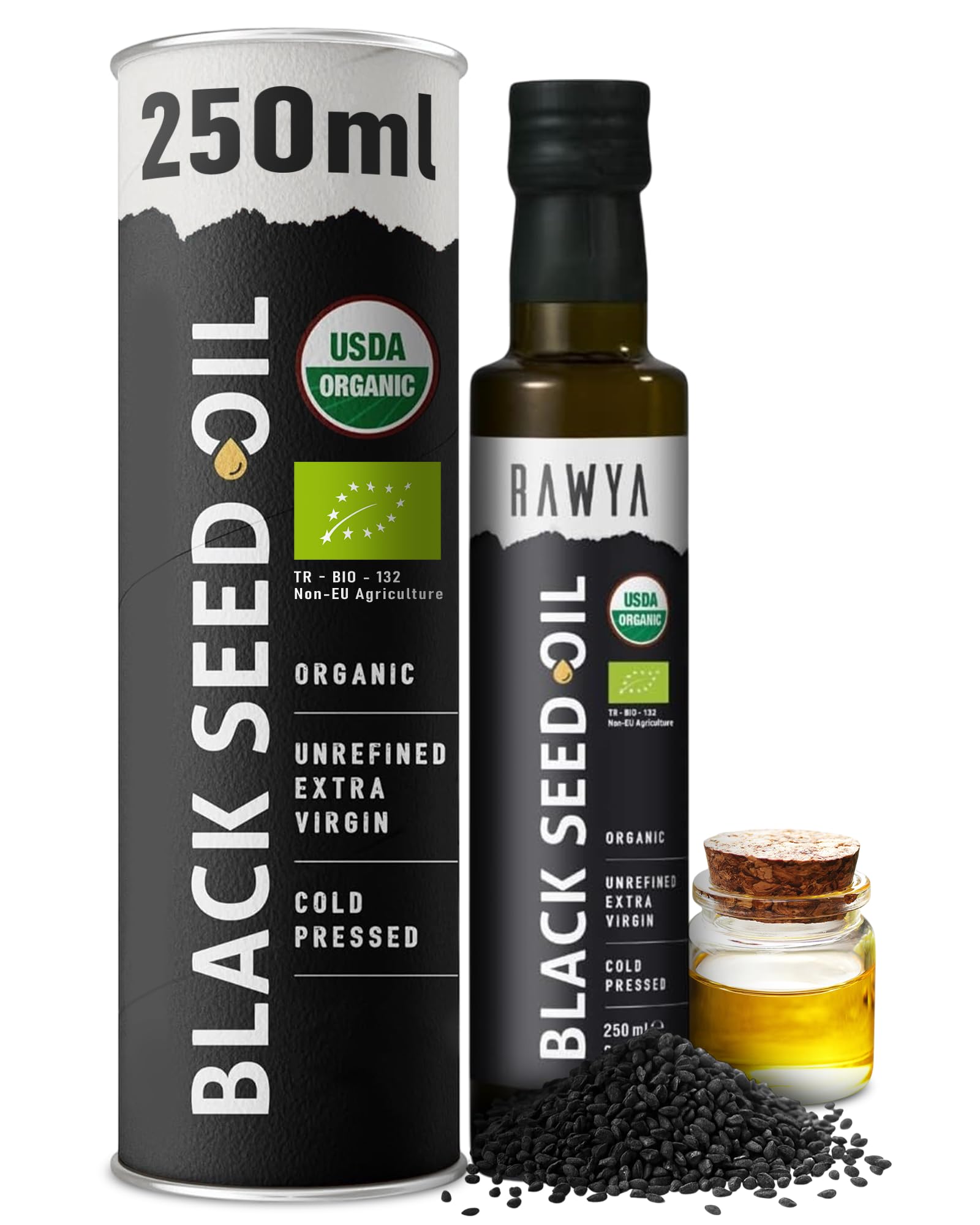 RAWYA Black Seed Oil 8.4 fl oz front view