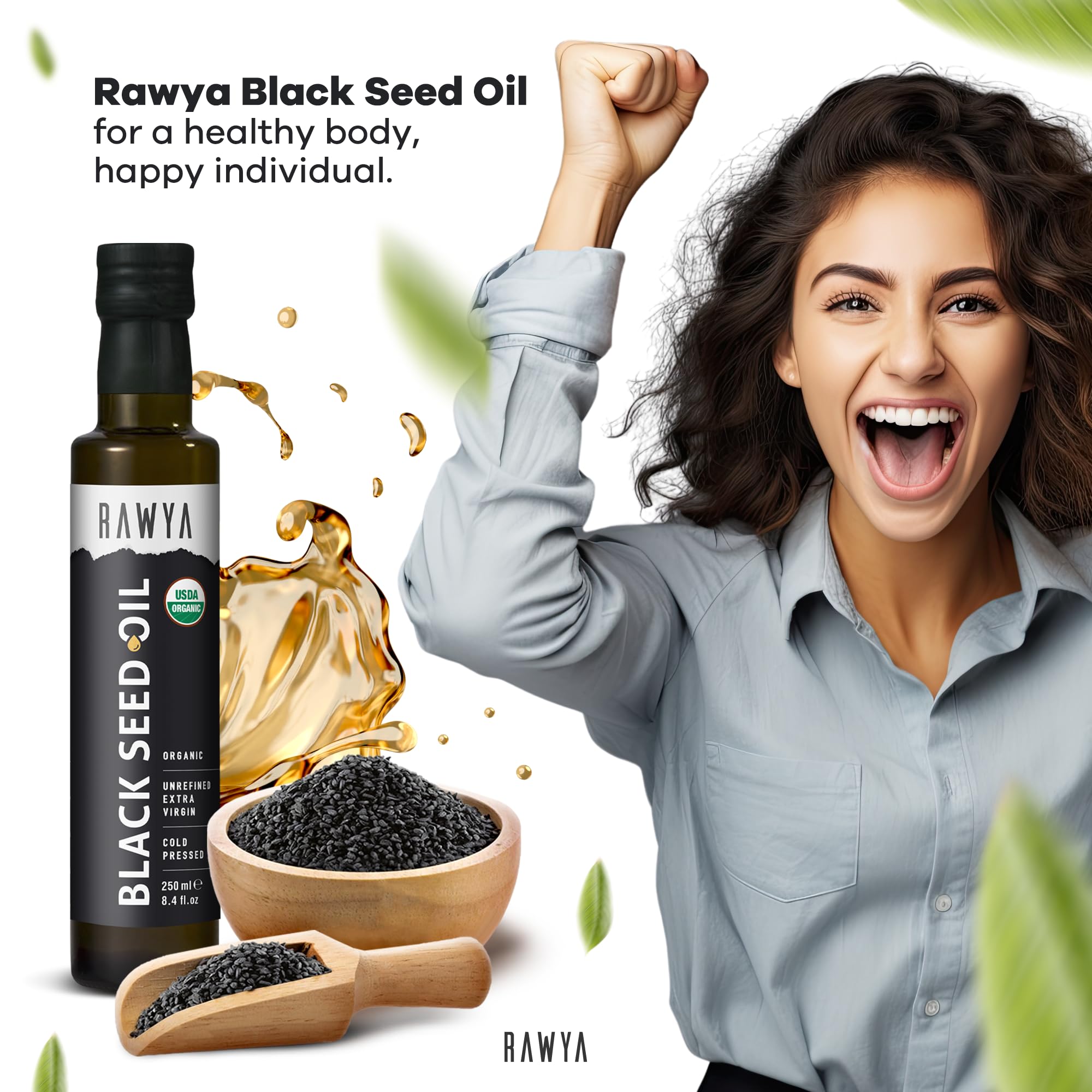 RAWYA Black Seed Oil packaging details