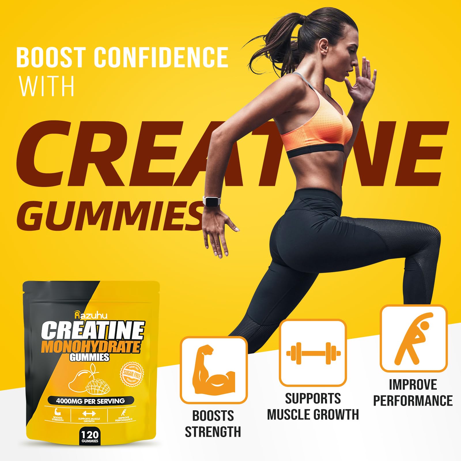Razuhu Creatine Monohydrate Gummies in hand