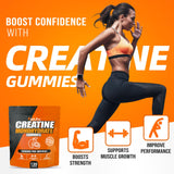 Razuhu Creatine Monohydrate Gummies in natural orange flavour