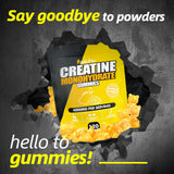 Razuhu Creatine Monohydrate Gummies on a gym bag