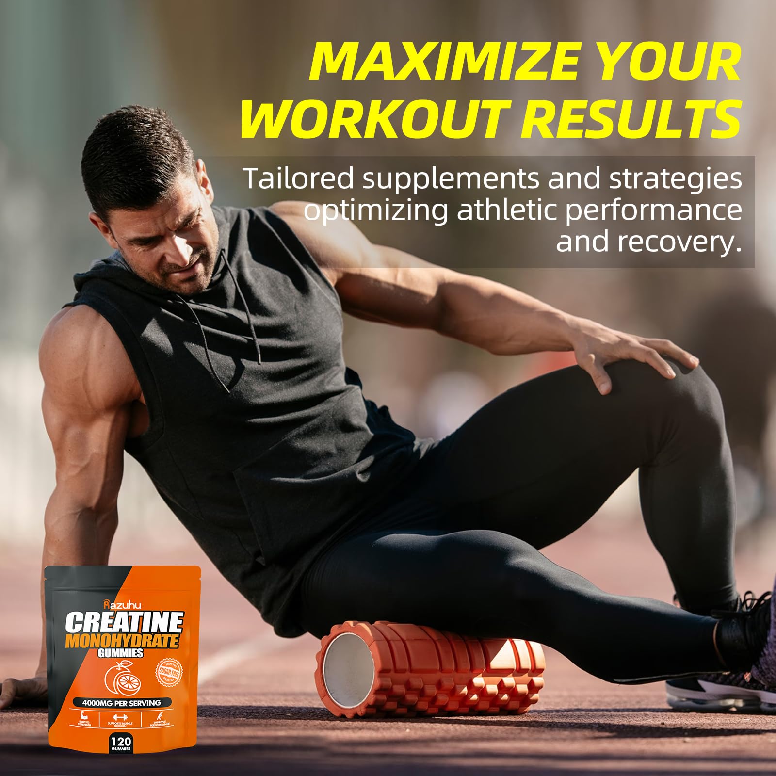 Razuhu Creatine Monohydrate Gummies with dosage instructions