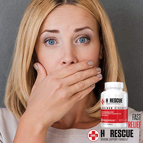 Re+Gen Nutrition H Rescue daily wellness Support Formula capsules in hand