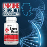 Re+Gen Nutrition L-Lysine Rescue daily wellness Supplement ingredients list