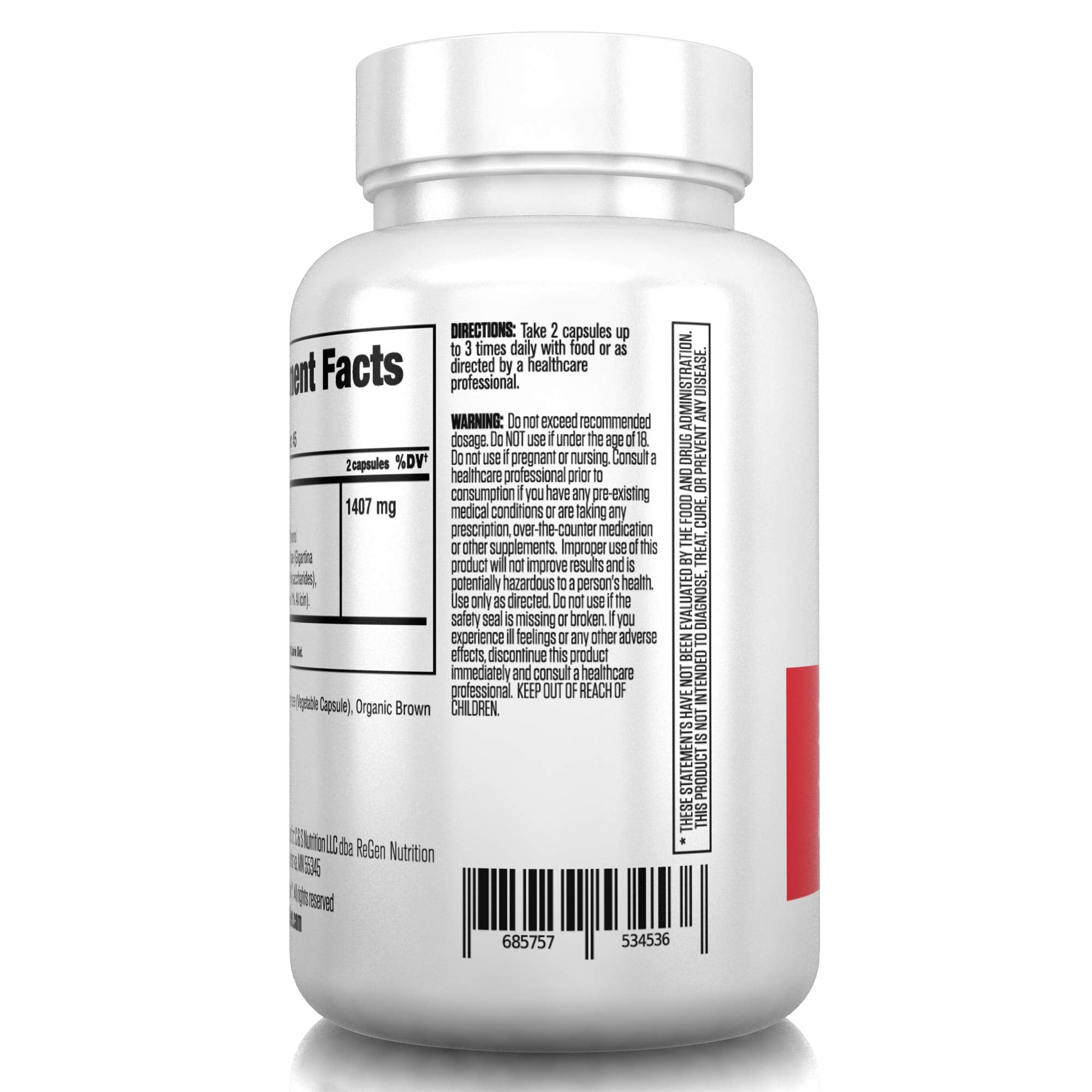 Re+Gen Nutrition L-Lysine Rescue daily wellness Supplement packaging