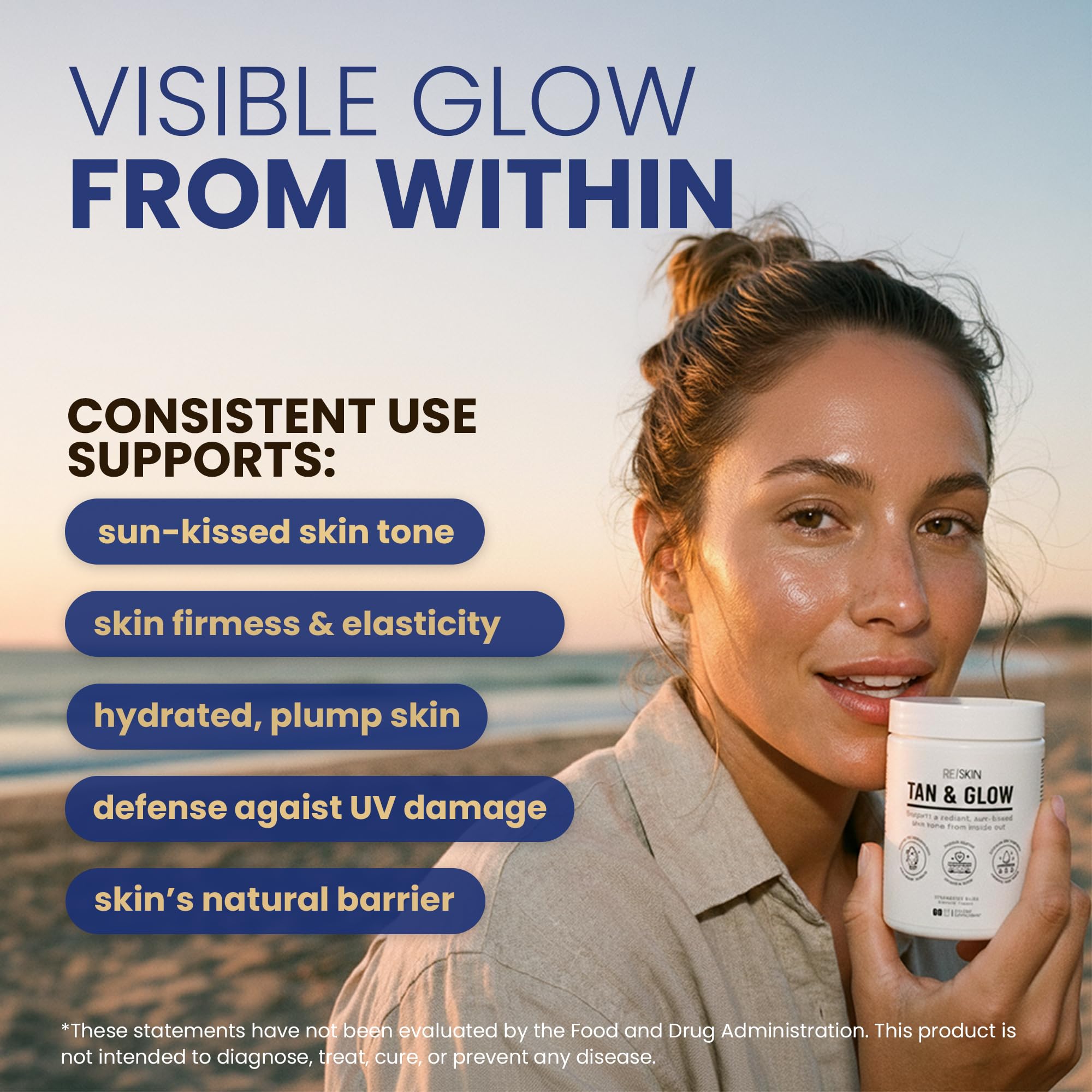 RE/SKIN Astaxanthin Supplement packaging side view