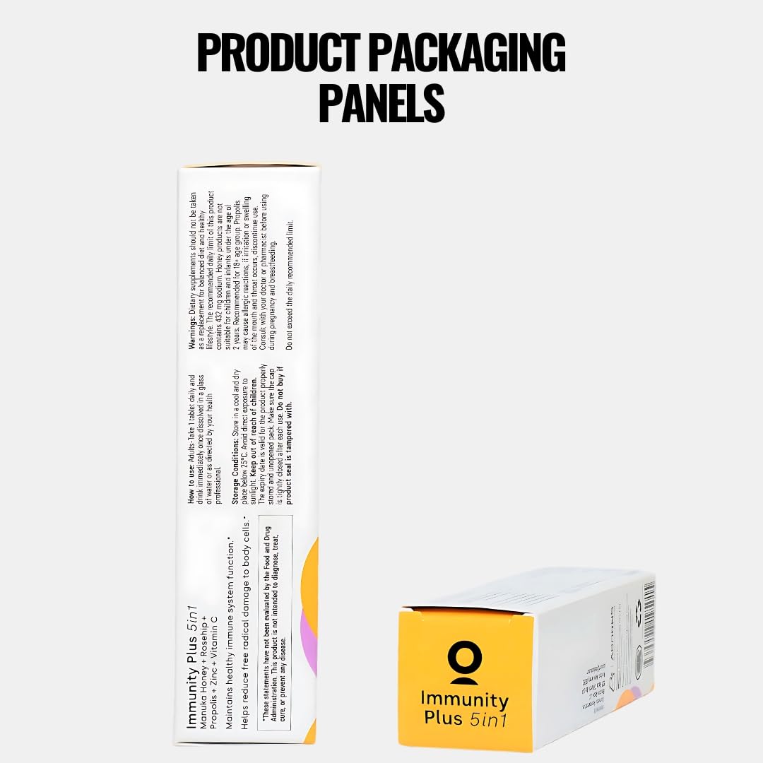 REACTONZ daily wellness Plus Effervescent Tablets side view