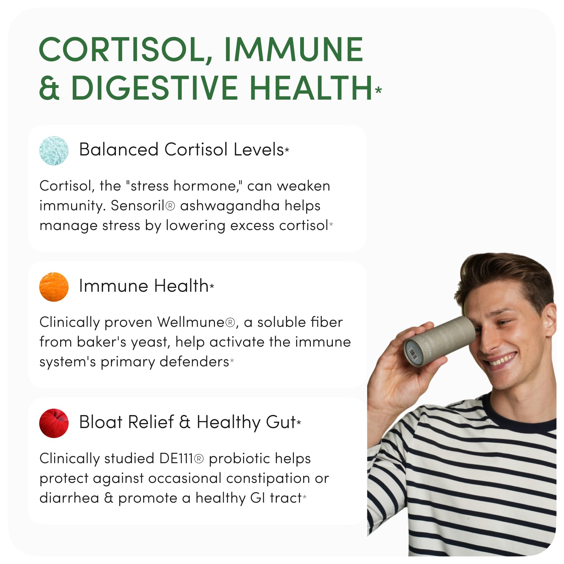 Ready To Daily daily wellness Support Probiotic Capsules 60 Count side view