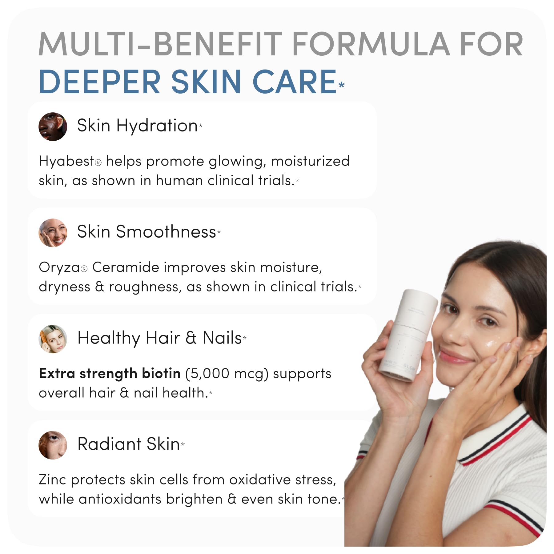 Ready To GLOW Hyaluronic Acid Capsules side view