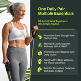 REAL GOOD ESSENTIALS Vitamin D3 K2 softgels side view