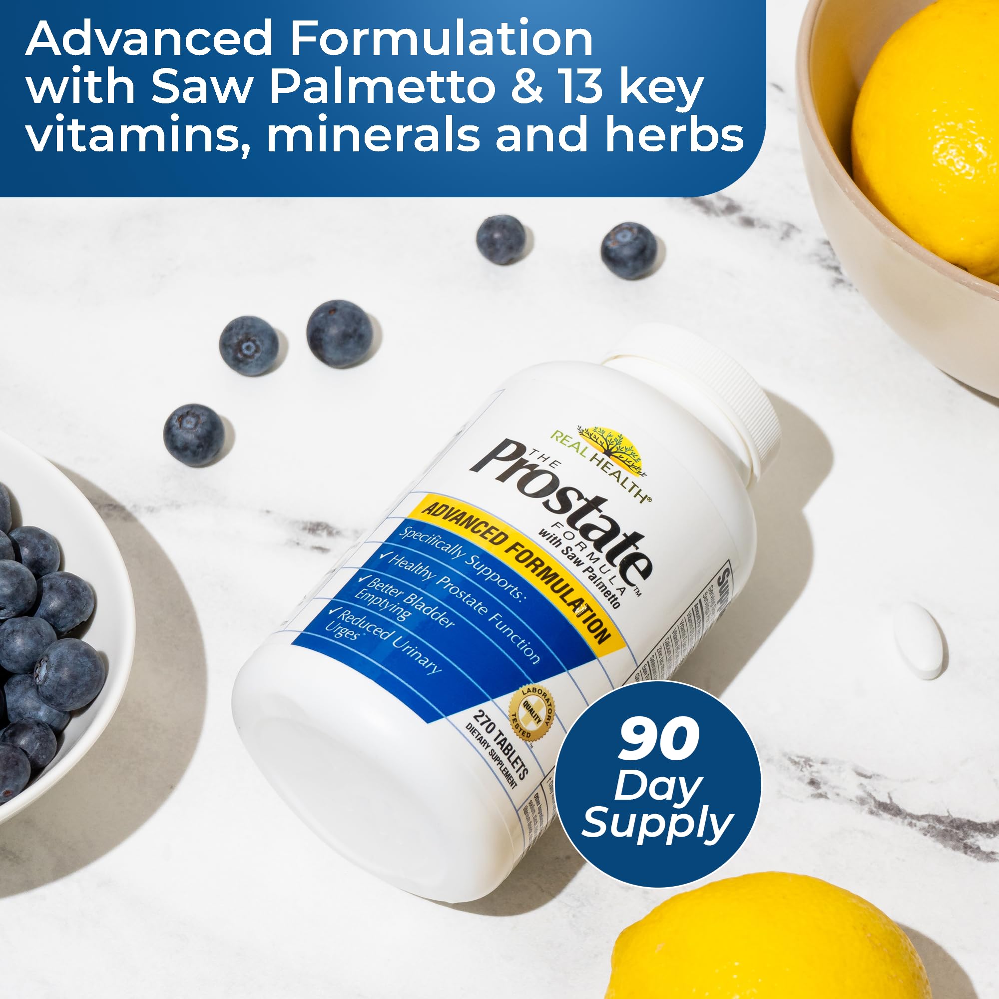 Real Health Prostate Formula side view with label